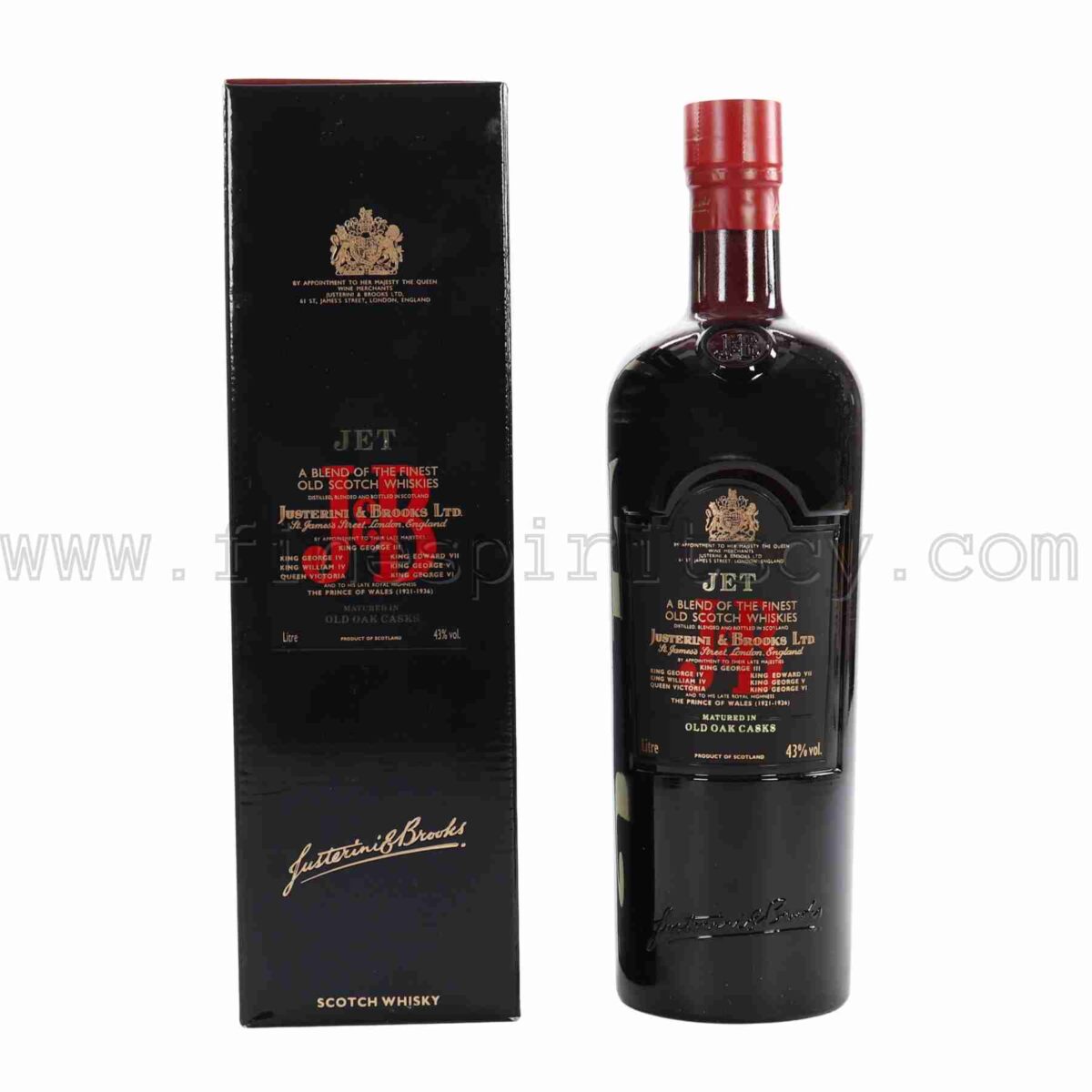 J&B JET 12 Year Old Blend 1000ml 100cl 1l liter litre Justerini & Brooks