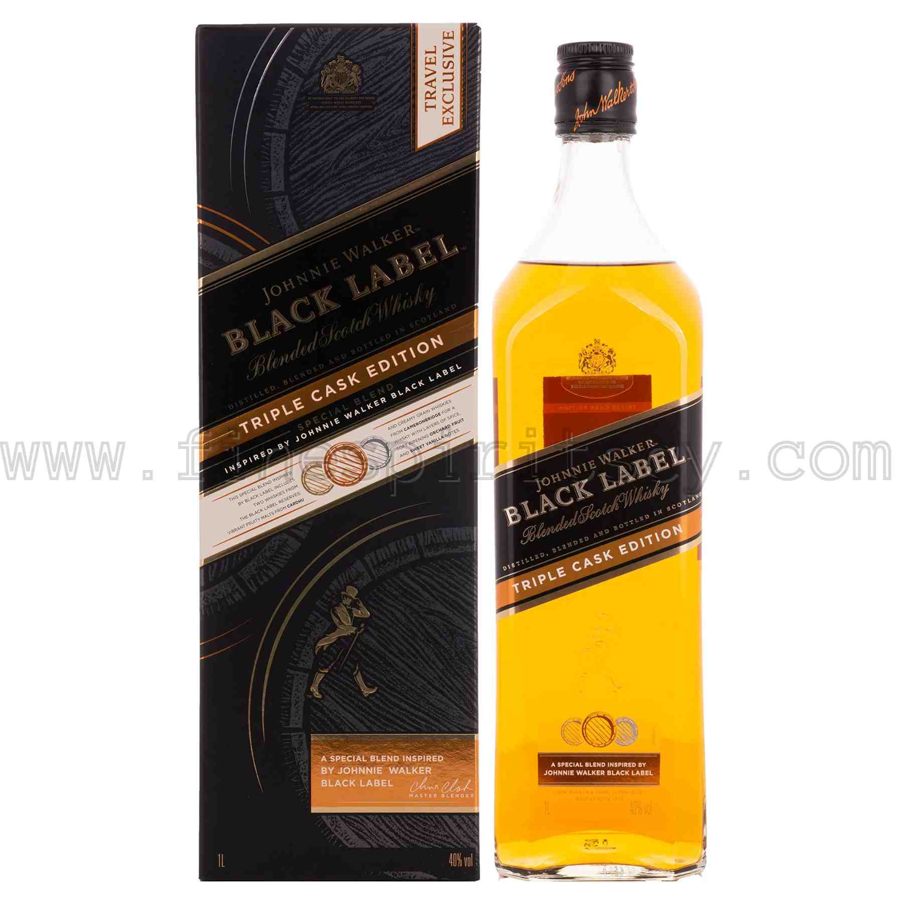 JW Black Triple Box FSCY Johnnie Walker JW Black Label Triple Cask Edition 1000ml 100cl 1l liter litre Travel Retail Exclusive old box release