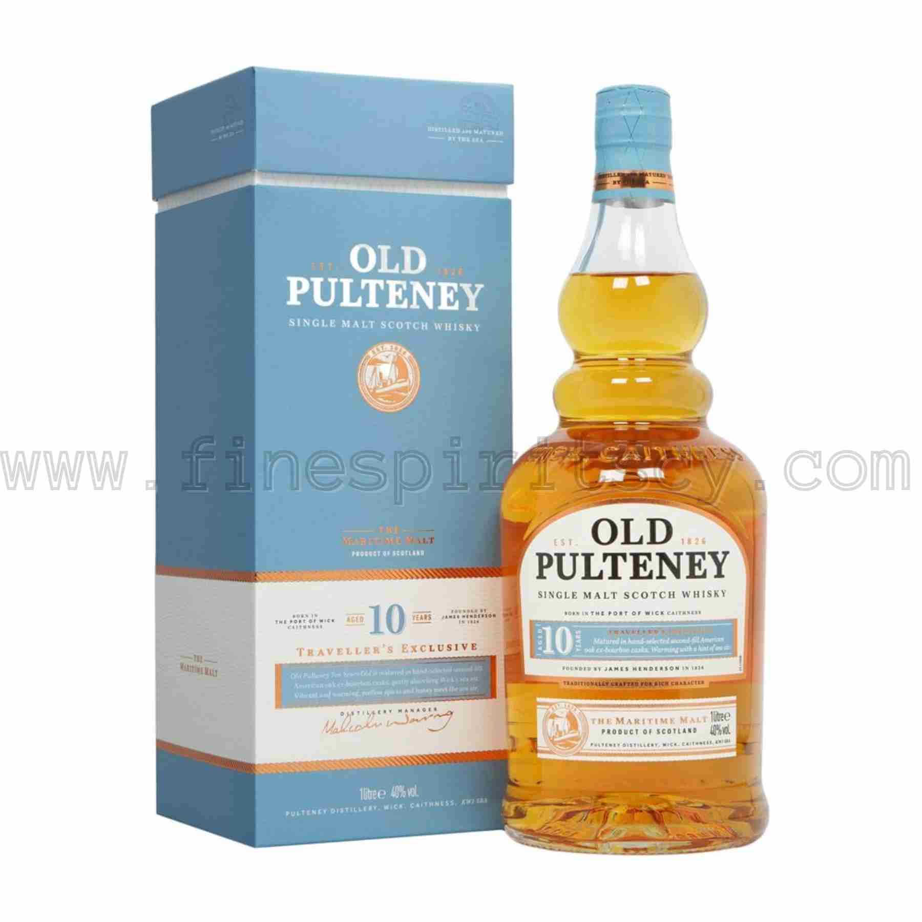 Old Pulteney 10Y FSCY Old Pulteney 10 Year Old Traveller's Exclusive 1000ml 100cl 1l liter litre