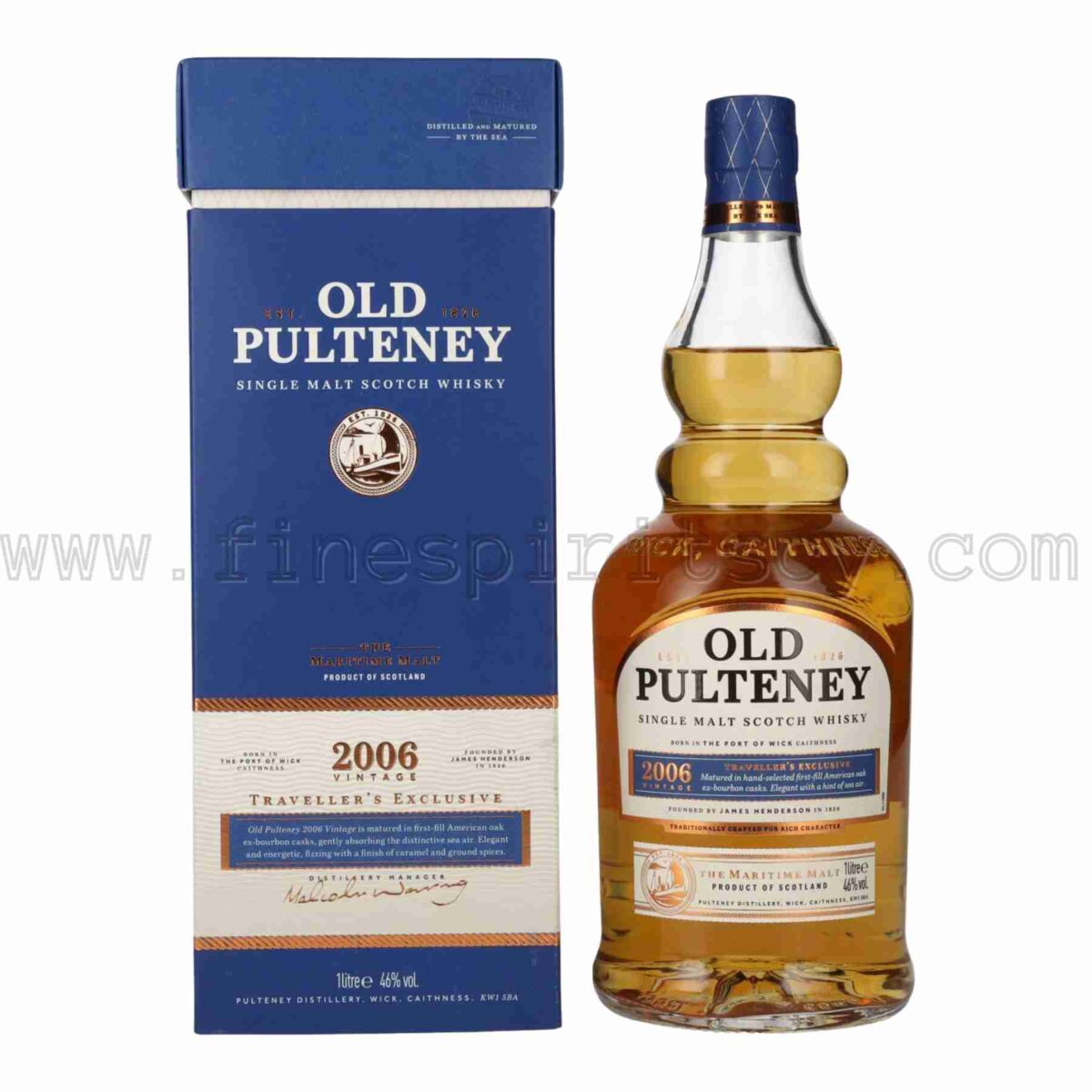 Old Pulteney 46% 92 proof 2006 Vintage Traveller's Exclusive 700ml 70cl 0.7L
