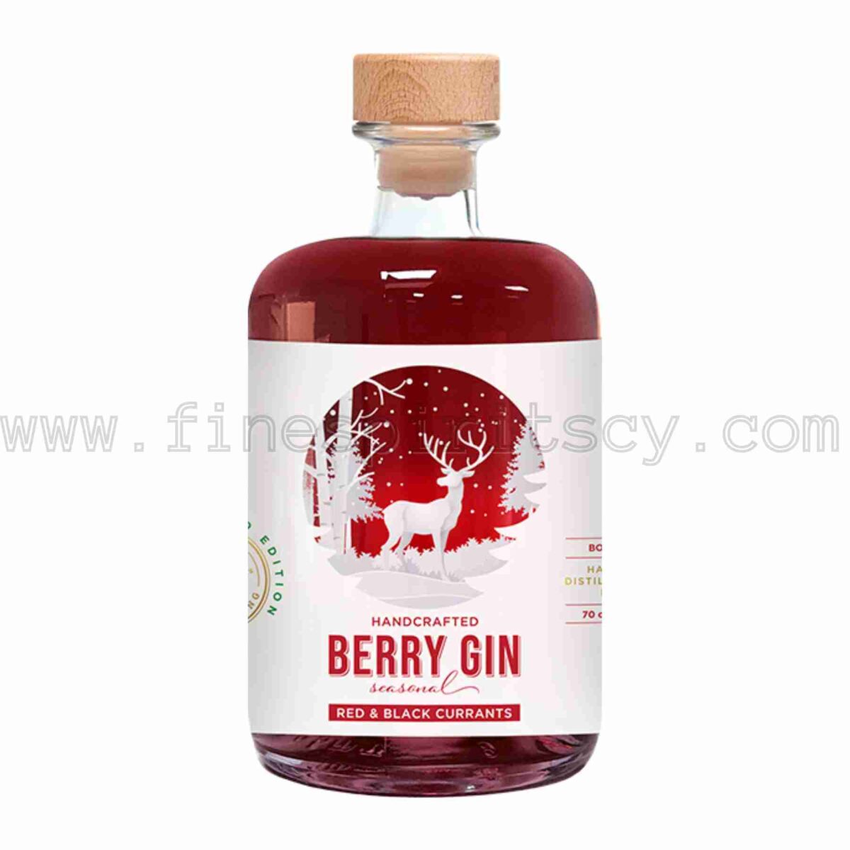Seasonal Berry Gin Handcrafted Red & Black Currants 700ml 70cl 0.7L Cyprus Cypriot Gin