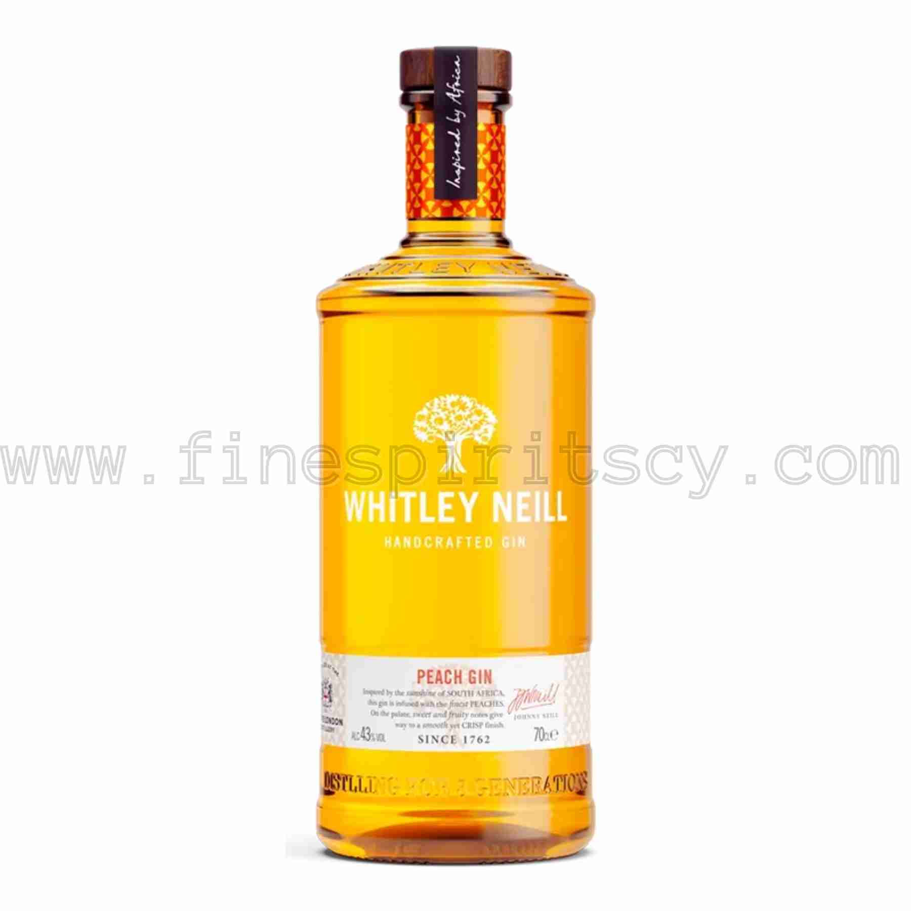 Whitley Neill Peach FSCY Whitley Neill Peach Gin 700ml 70cl 0.7L