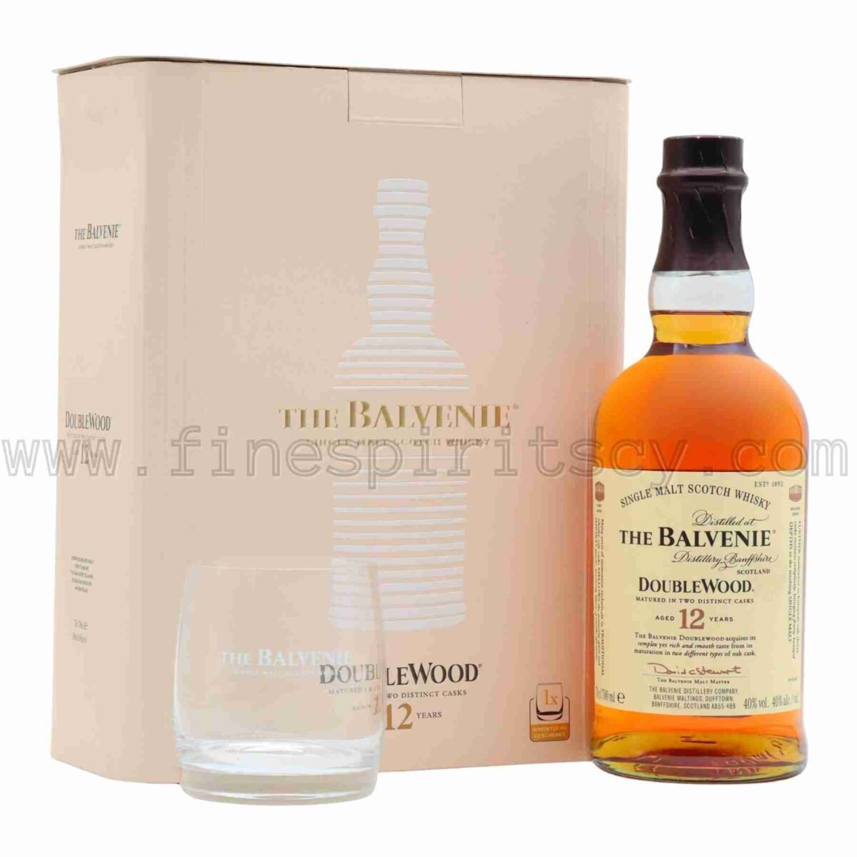 The Balvenie 12 Year Old Double Wood Gift Set With 1 Glass 700ml 70cl 0.7L