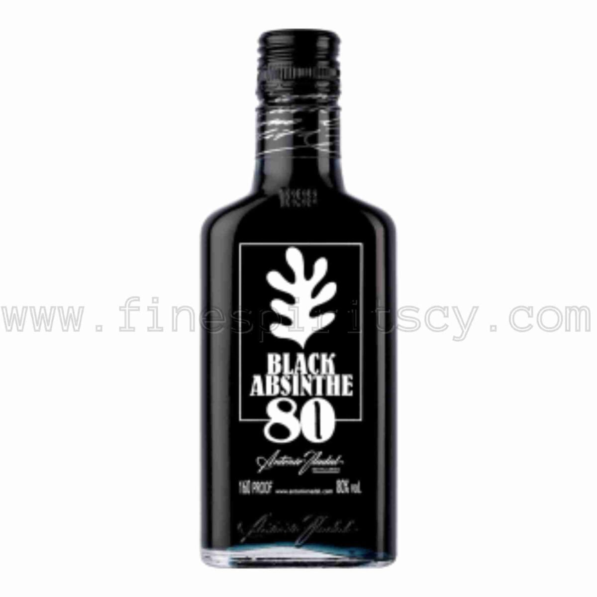 Absinthe 80 Black Nadal 200ml 20cl 0.2L quarter size flask