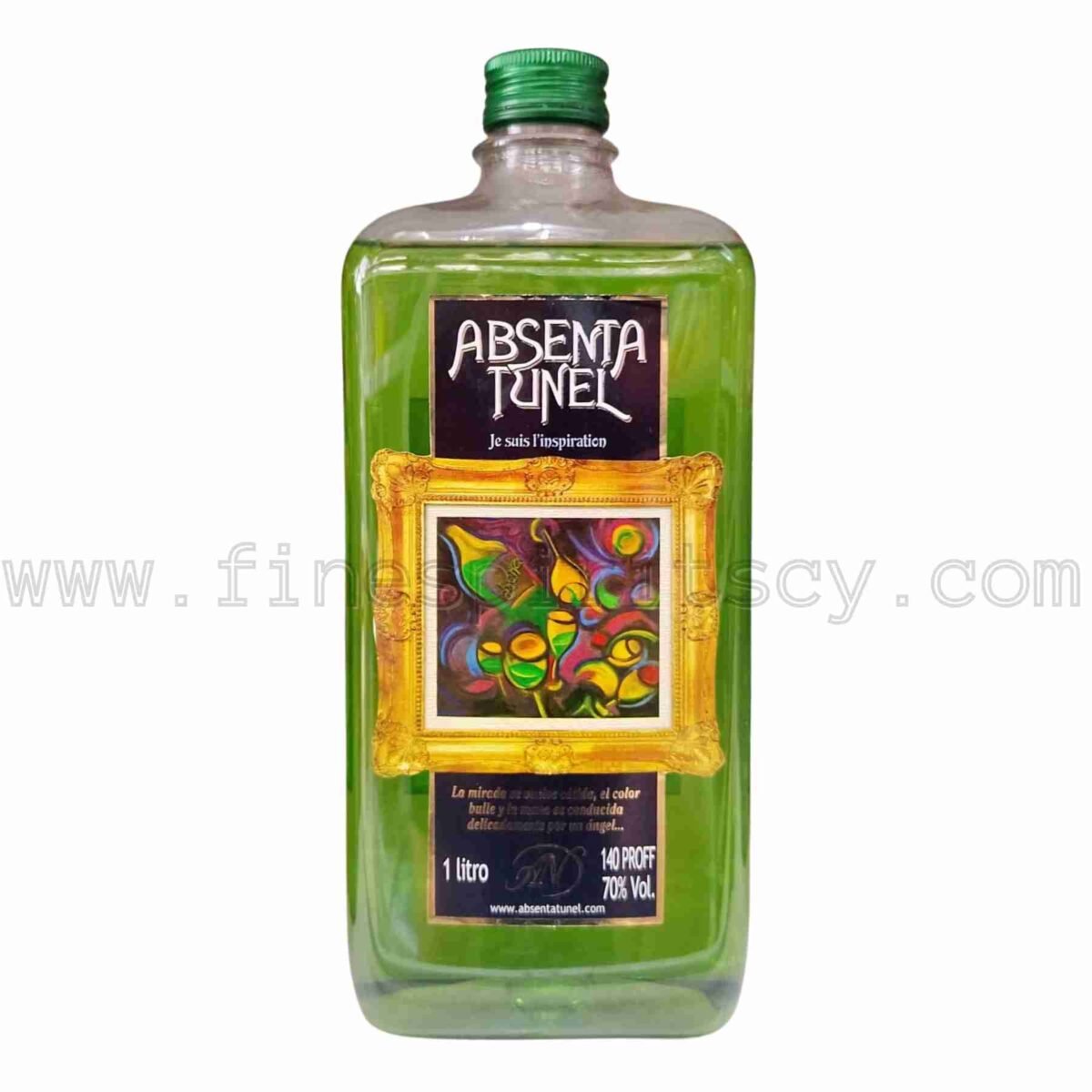 Absinthe Tunel Nadal Green Plastic Bottle 1000ml 100cl 1l liter litre