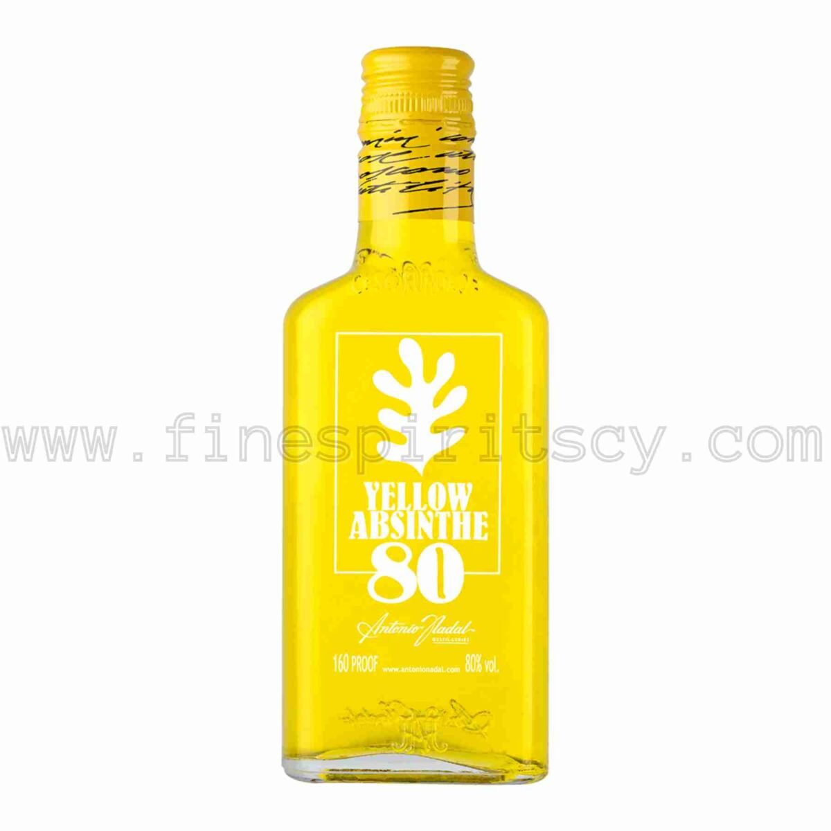 Absinthe 80 Yellow Nadal 200ml 20cl 0.2L quarter size flask
