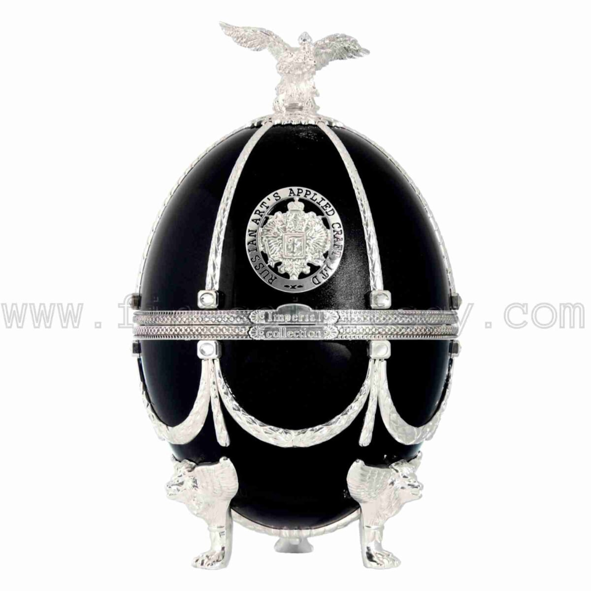 Imperial Collection Faberge Egg Carafe Black Metallized