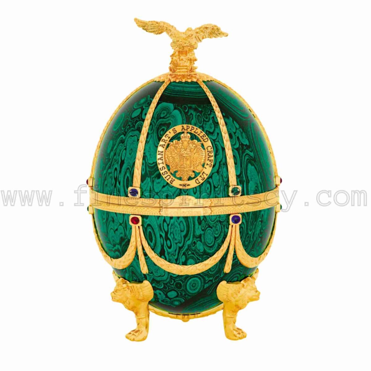 Imperial Collection Faberge Egg Carafe Emerald