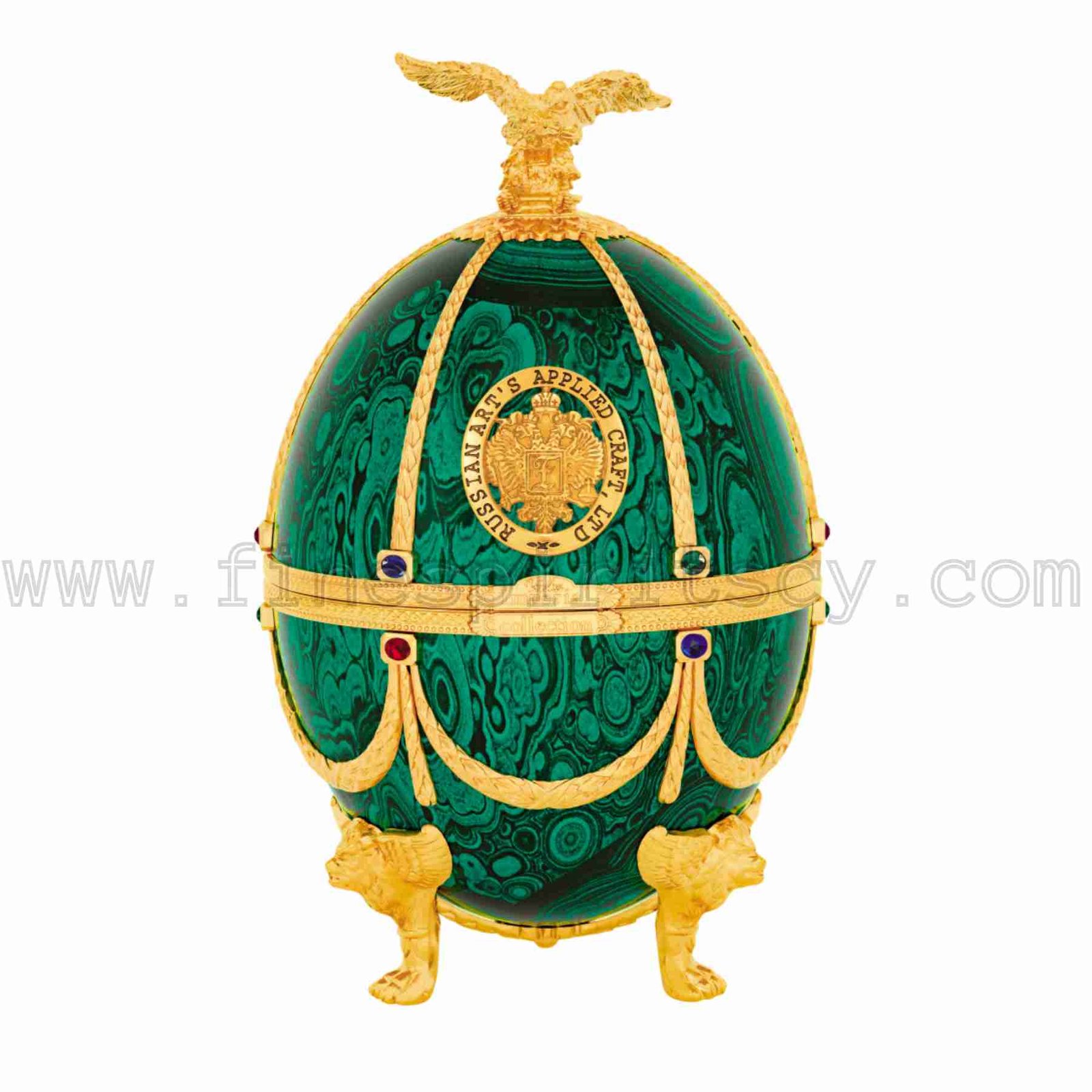 Faberge Emerald FSCY Imperial Collection Faberge Egg Carafe Emerald