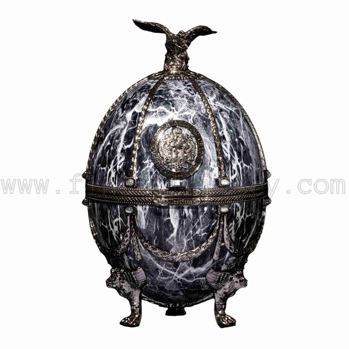 Imperial Collection Faberge Egg Carafe Grey Marble