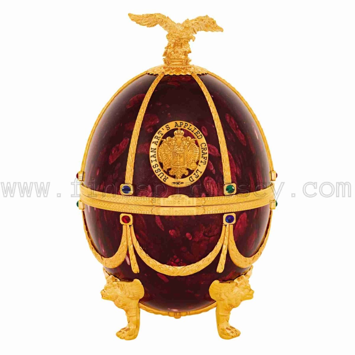Imperial Collection Faberge Egg Carafe Ruby