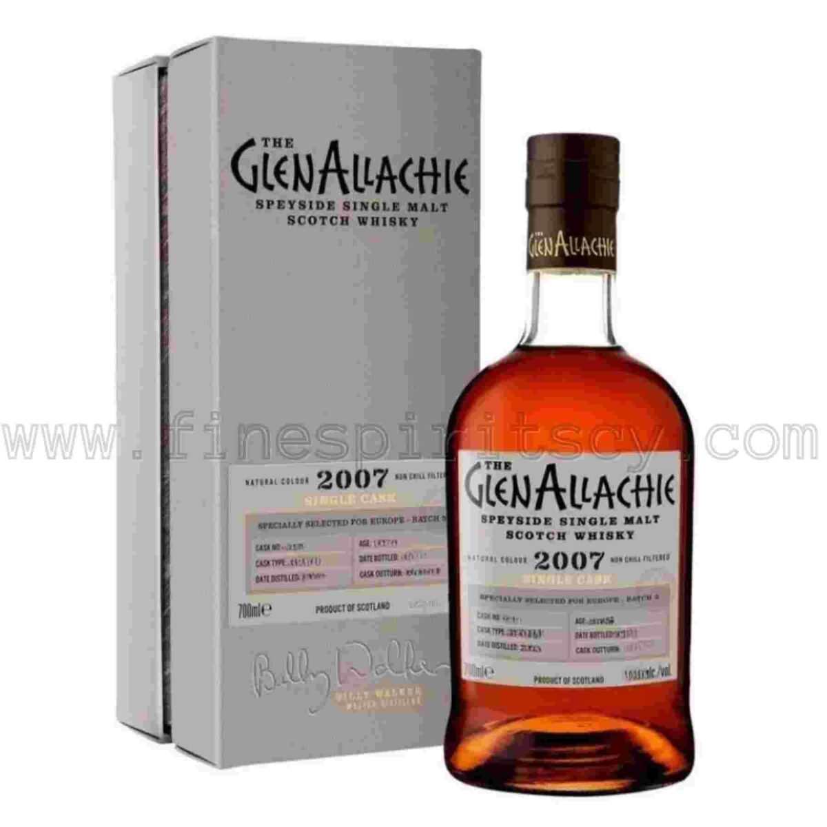 Glenallachie 2007 12 Year Old Cask #4632 Red Wine Barrel One of 298 bottles exclusively for Denmark Batch 2 700ml 70cl 0.7L