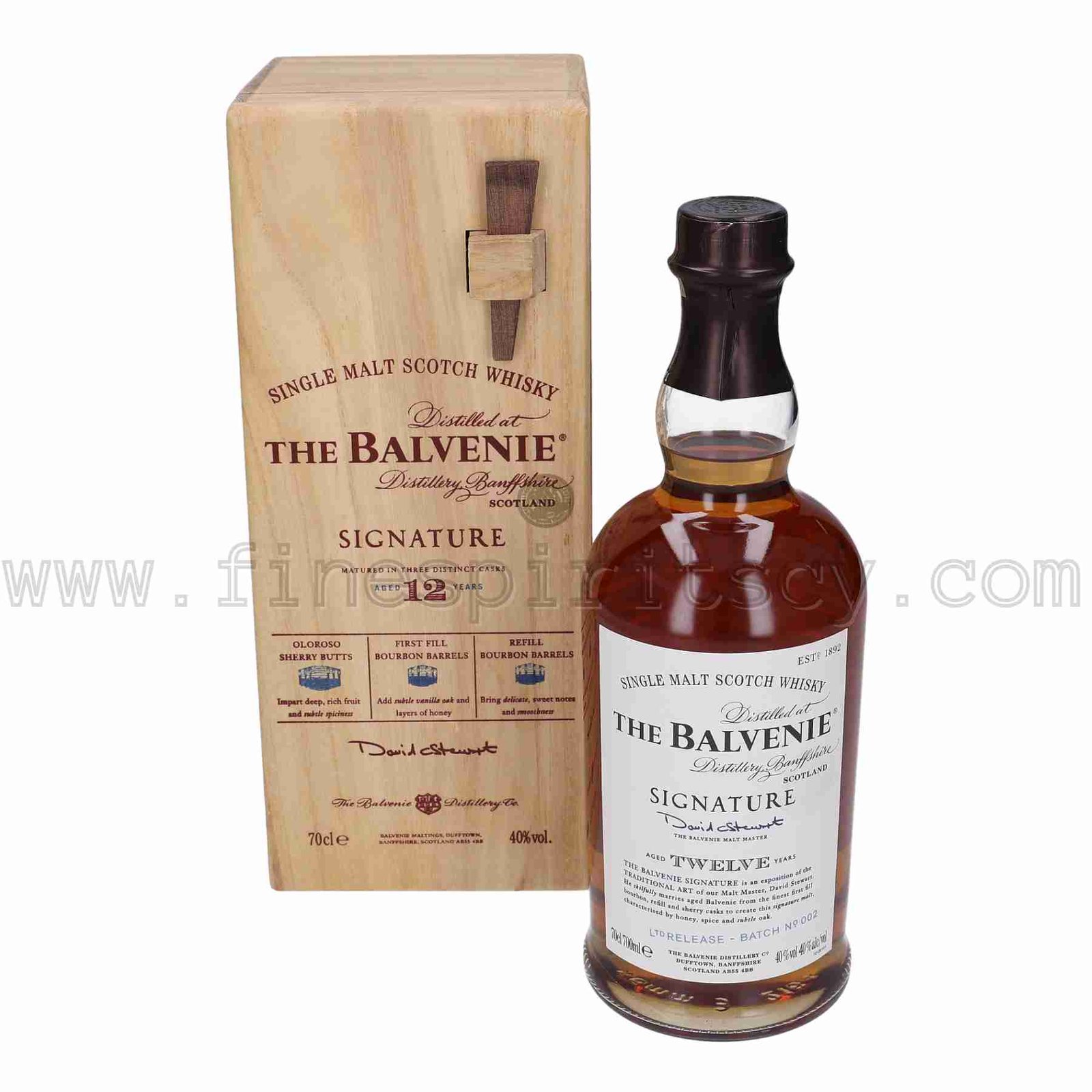 Balvenie 12 Signature FSCY The Balvenie 12 Year Old Signature Batch No. 003 In Wooden Box 700ml 70cl 0.7L