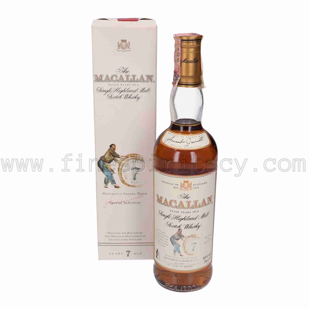 Macallan 7 Year Old Giovinetti & Figli Limited Release 700ml 70cl 0.7L