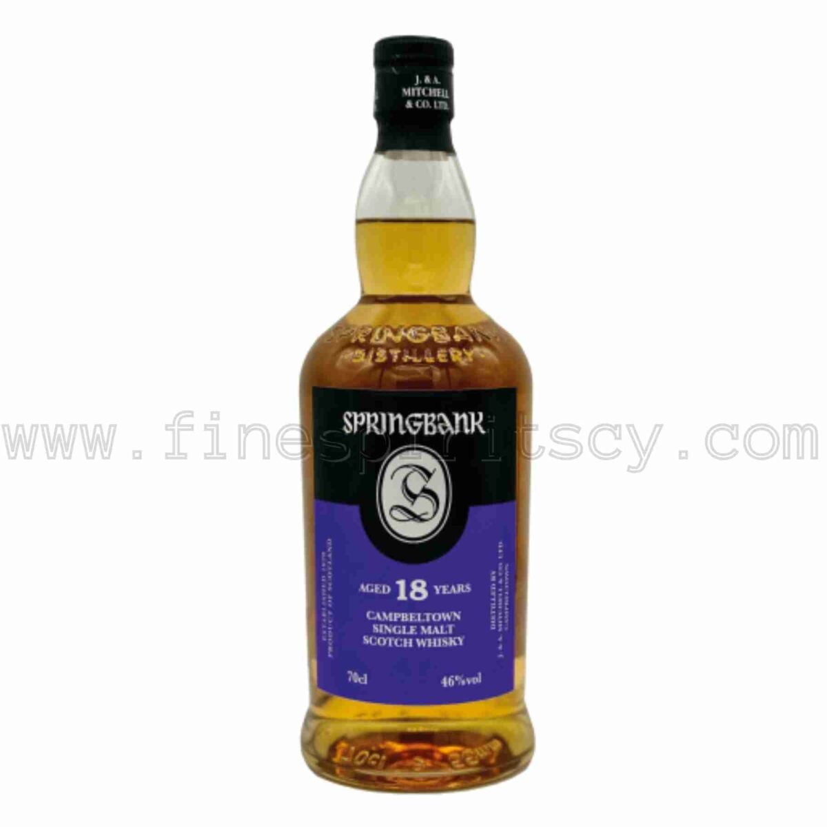Springbank 18 Year Old bottle only 700ml 70cl 0.7L