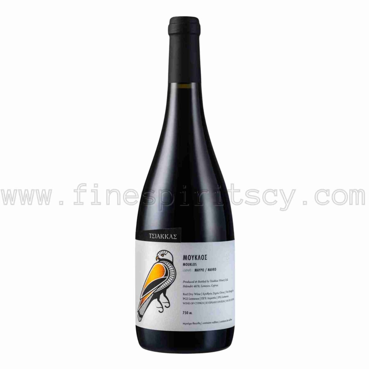 Tsiakkas Mouklos Wine Cyprus Cypriot 750ml 75cl 0.75L