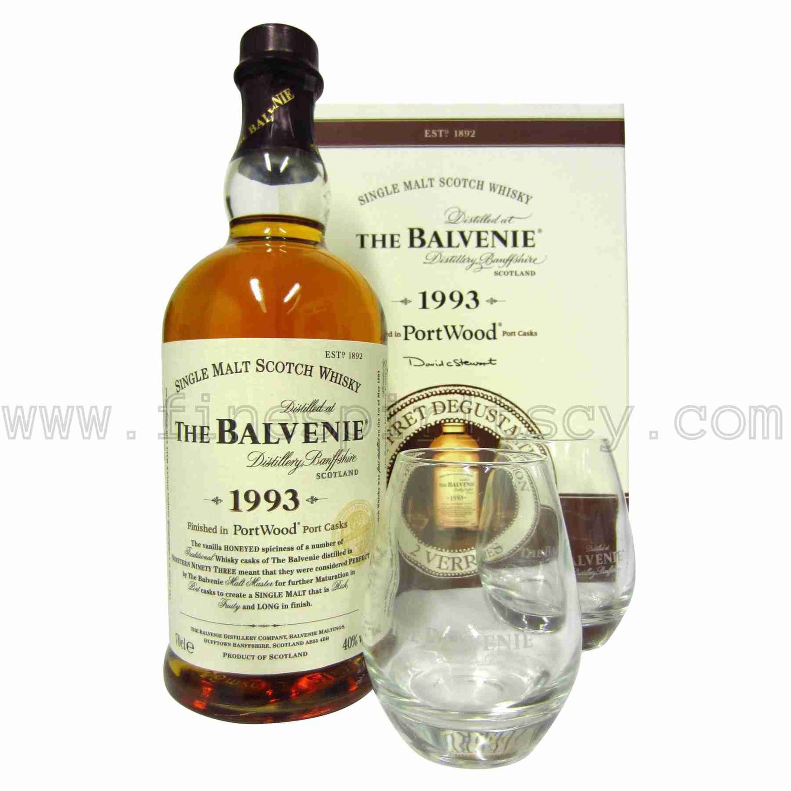 _Balvenie PortWood 1993 + 2 G FSCY Balvenie PortWood 1993 + 2 Glasses 700ml 70cl 0.7L