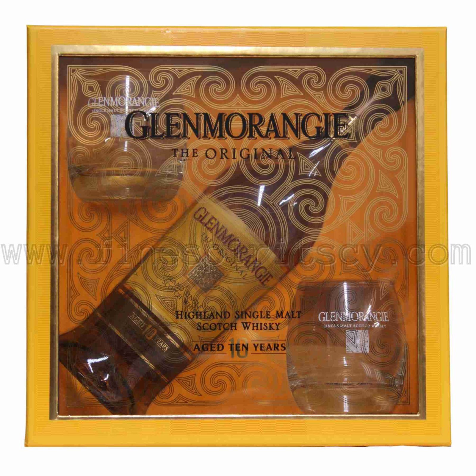 GLENMORANGIE 10 + 2G FSCY Glenmorangie 10 Year Old Gift Set with 2 Glasses 700ml 70cl 0.7L