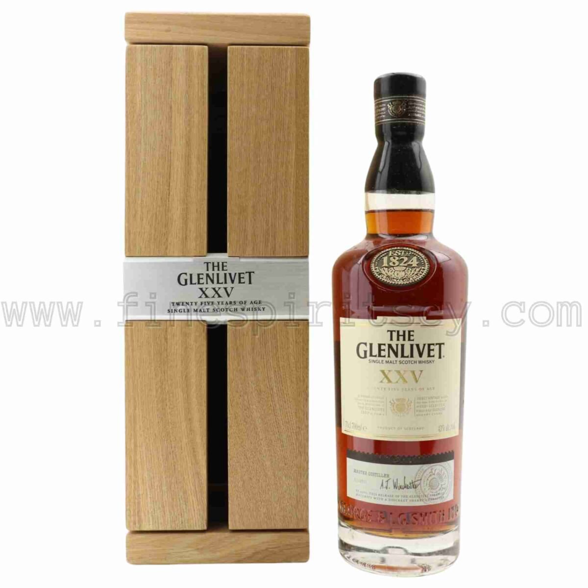 Glenlivet 25 Year Old XXV Wooden Box 700ml 70cl 0.7L