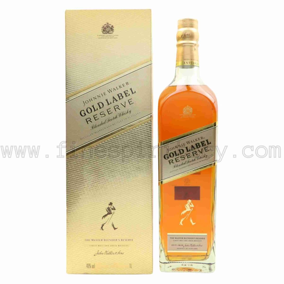 Johnnie Walker Gold Label Reserve 1000ml 100cl 1L Liter Litre Old Bottling box