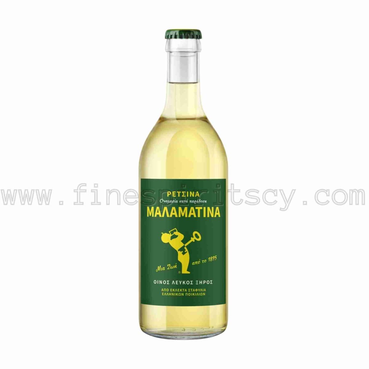 Malamatina Retsina 250ml 25cl 0.25L quarter size bottle