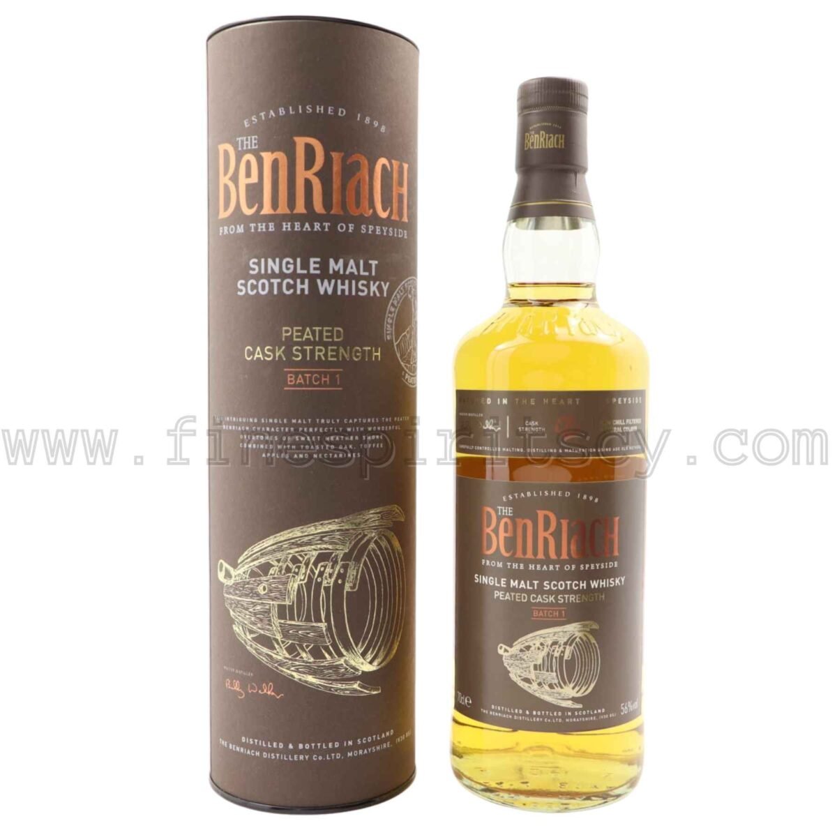 BenRiach Peated Cask Strength Batch 1 700ml 70cl 0.7l 56%