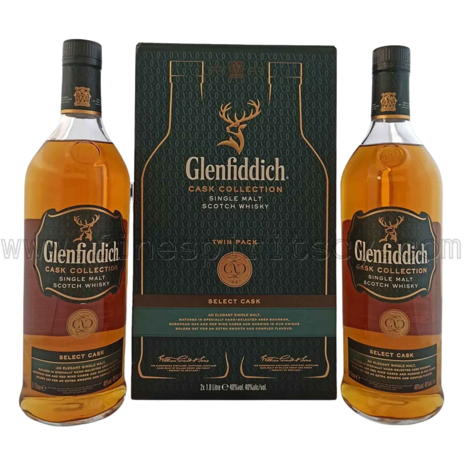 Glenfiddich Select Twinpack FSCY Glenfiddich Select Cask 1000ml 100cl 1L Liter Litre Twinpack 2x1L